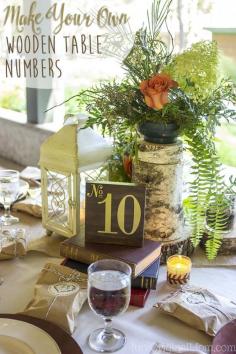 
                    
                        Step by step tutorial to make wooden table numbers for a wedding...beautiful for a woodland or enchanted forest wedding theme.
                    
                
