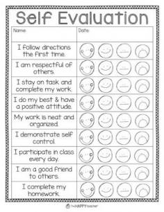 
                        
                            Have students fill out a self evaluation before Parent Teacher Conferences. This will give them the opportunity to be accountable for their behavior, grades, and work habits. Perfect for fall and spring Parent Teacher Conferences. Read more tips & ideas on the blog post!
                        
                    