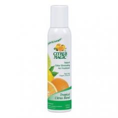 Citrus Magic is a 100% natural Premium Concentrate made from the purified, active oils taken from the peels of citrus fruit. No fillers, water, or man-made chemicals of any kind are used in Citrus Magic. Ordinary aerosol air fresheners are made of water, gas, and a few drops of perfume. That's why Citrus Magic lasts at least 4 times longer than ordinary fresheners. and does so much more! Citrus Magic works in seconds to eliminate the toughest odors! Citrus Magic is safe around People and Pets, so Enjoy the Magic in Your Home, Office, or Car! Citrus Magic is ideal for any tough odor! Smoke odors, food odors, carpet odors, musty smells, pet odors, litter boxes, garbage cans, garbage disposals, bathrooms, sinks, drains, mildew odors Special Container: Citrus Magic's non-aerosol spray container provides all the convenience of an aerosol without the disadvantages. Citrus Magic is sealed in the container's interior, airtight pouch to maintain freshness. This pouch is surrounded by pressurized, purified air which squeezes the 100% natural product into the air when the button is pressed. The container is recyclable.