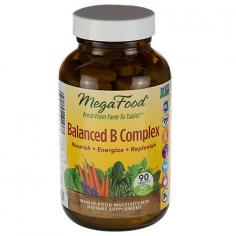 MegaFoodsDailyFoods Balanced B Complex- 90 Vegetarian TabletsMega FoodsDailyFoods Balanced B Complex contains a balanced ratio of 100% whole food B vitamins in their most bioavailable food form. B vitamins are essential for the production of energy within the body as well as playing an important role in promoting health of the nervous system, maintenance of healthy blood vessels and balanced hormone metabolism. Mega FoodDailyFoods Balanced B Complex is an ideal supplement to fortify an energy rich diet and support any busy lifestyle. As always, in MegaFoodDailyFoods Balanced B Complex formula MegaFood has recognized and honored the genius of nature. MegaFood hasstudied a broad range of different B rich fruits, vegetables and whole grains to determine the ratios of B vitamins that exist inherently within nature. This same ratio is delivered to you in the MegaFoodDailyFoods Balanced B Complex formula. A complex array of synergistic phytonutrient components within MegaFood's whole food concentrates support true bioavailability and proper nutrient utilization. Moderate potencies deliver meaningful results because less is always more with whole food. Vitamin Formulas MegaFood's Vitamins include a number of unique combinations that can be taken on their own or combined with any one of MegaFood's multi-vitamin and mineral formulas. You may wish to add a little extra Vitamin C during the winter months and allergy season, or perhaps supplement with MegaFood Balanced B Complex when your energy levels are sagging. MegaFood offers Vitamin D3 in a range of potencies to make this important nutrient available for all members of your family. Welcome to MegaFood To provide you with exceptional nourishment of the highest quality, MegaFood premium multi-vitamins are made with a full spectrum of fresh whole foods including farm fresh broccoli, carrots, oranges, Maine Wild Blueberries, Cape Cod Cranberries and pure nutritional yeast.