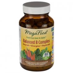 MegaFoodsDailyFoods Balanced B Complex- 60 Vegetarian TabletsMega FoodsDailyFoods Balanced B Complex contains a balanced ratio of 100% whole food B vitamins in their most bioavailable food form. B vitamins are essential for the production of energy within the body as well as playing an important role in promoting health of the nervous system, maintenance of healthy blood vessels and balanced hormone metabolism. Mega FoodDailyFoods Balanced B Complex is an ideal supplement to fortify an energy rich diet and support any busy lifestyle. As always, in MegaFoodDailyFoods Balanced B Complex formula MegaFood has recognized and honored the genius of nature. MegaFood hasstudied a broad range of different B rich fruits, vegetables and whole grains to determine the ratios of B vitamins that exist inherently within nature. This same ratio is delivered to you in the MegaFoodDailyFoods Balanced B Complex formula. A complex array of synergistic phytonutrient components within MegaFood's whole food concentrates support true bioavailability and proper nutrient utilization. Moderate potencies deliver meaningful results because less is always more with whole food. Vitamin Formulas MegaFood's Vitamins include a number of unique combinations that can be taken on their own or combined with any one of MegaFood's multi-vitamin and mineral formulas. You may wish to add a little extra Vitamin C during the winter months and allergy season, or perhaps supplement with MegaFood Balanced B Complex when your energy levels are sagging. MegaFood offers Vitamin D3 in a range of potencies to make this important nutrient available for all members of your family. Welcome to MegaFood To provide you with exceptional nourishment of the highest quality, MegaFood premium multi-vitamins are made with a full spectrum of fresh whole foods including farm fresh broccoli, carrots, oranges, Maine Wild Blueberries, Cape Cod Cranberries and pure nutritional yeast.