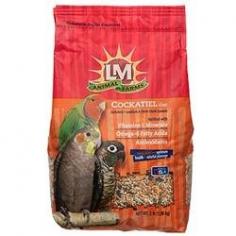 LM Animal Farms Diet is a nutritional and tasty blend of seeds grains and vitamin-fortified pellets that your bird will love. Formulated with the optimal levels of protein fat and carbohydrates to meet the needs of Cockatiels Lovebirds Small Conures and other birds with medium-sized beaks. The ingredients have been carefully selected based on your birds beak size and tastes to ensure maximum consumption which helps provide complete nutrition. LM Animal Farms Diet is fortified with vitamins minerals and fatty acids for your pets well-being: Vitamin A helps support eye skin and immune system health. Vitamin D3 helps your bird effectively use calcium and supports bone health. Vitamin E acts as an antioxidant and helps fight against free radicals and ageing effects. Omega-6 fatty acids help maintain healthy skin and colorful plumage. 3 lb.