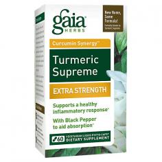 Dietary Supplements Single Herbs Supports Heart, Joint, & Liver Function* Healthy Inflammatory Response* - Turmeric Root: 390 Mg Extract Dual Extracted Turmeric Root - Whole Body Antioxidant Support* Single Herbs Longevity And Vitality Come Naturally When Your Body Is In A State Of Harmony. Gaia Herbs' Daily Wellness&trade; Products Promote Optimal Wellness By Giving You The Daily Support You Need. Turmeric Supreme Turmeric Root Helps Modulate Inflammatory Pathways That Affect Heart, Joint, Liver, And Cellular Health* Turmeric Supreme Uses Dual Extraction Technology To Deliver The Broadest Spectrum Of Herbal Constituents. Supercritical Co2 Extraction, Which Yields High Concentrations Of Turmerones, And Alcohol Extraction, Which Captures The Antioxidant Curcumin. The Gaia Difference High Potency, Easy Absorption: Alcohol-Free Liquid Phyto-Caps&trade; U.S. Patent No. 6,238,696 B1 100% Vegetarian, Dairy Free, No Gluten-Containing Ingredients: Easily Digestible Plant-Derived Capsule Laboratory Tested For Purity: Free Of Heavy-Metal Toxicity Gaia Farm - Brevard, Nc Over 40 Crops Are Grown Each Year On Our Certified Organic Farm. 250 Fragrant Acres Of Valerian, Echinacea, Holy Basil, Hawthorn, Nettles, And More Grace Our Valley. Each Plant Thrives Naturally Here, In One Of The Most Fertile Bioregions In The World. *These Statements Have Not Been Evaluated By The Food & Drug Administration. This Product Is Not Intended To Diagnose, Treat, Cure, Or Prevent Any Disease.