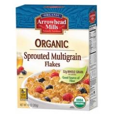 Arrowhead Mills - America's Organic Company Arrowhead Mills has been a pioneer and leader in organic cereals, baking mixes, grains, and nut butters since our founding in 1960. Our organically grown ingredients are handled and distributed based on a strict set of standards. We purchase many of our wholesome ingredients directly from local suppliers thereby reducing the miles your food travels to market. We support sustainable farming practices and emphasize environmental responsibility. Our organic ingredients are grown without the use of potentially harmful synthetic pesticides or herbicide. We take decisive steps to shrink our carbon footprint and conserve our planet including post-consumer, recyclable packaging and water based inks on our packaging. The Wholesome Benefits of Sprouted Grains Arrowhead Mills Organic Sprouted Multigrain Flakes were developed based on the principle that the best tasting foods can also be wholesome and nutritious too. We blended Organic Sprouted Barley and Organic Sprouted Wheat into a unique cold cereal that may enhance the bioavailability of nutrients naturally found the grains. Go ahead, try'em and see for yourself how good sprouted whole grains can taste! Arrowhead Mills provides the ultimate in whole grain goodness with an array of breakfast products to choose from and get your day started right. Whether you prefer puff, flakes, shredded wheat, pancakes & waffles, or hot cereal Arrowhead Mills offers unparalleled all-natural nutrition, quality and taste. <P sty