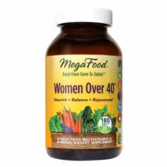 MegaFood Women Over 40 Multivitamin - 180 Tablets MegaFood Women Over 40 is a balancing foundational formula that delivers optimal potencies of FoodState Nutrients and organic herbs. Mega Food Women Over 40 Multivitamin is enriched with enzymes to enhance digestive health and can be taken throughout the day to help maintain healthy hormonal balance. MegaFood Women Over 40 Multi-vitamin is easy to digest and can be taken on an empty stomach without upset. Mega Food Women Over 40 contains no gluten, soy, or dairy, and is suitable for vegetarians. Supports a Healthy Outlook & Radiant Health Promotes Immune Health & Well-Being Farm Fresh with No Pesticides & Herbicides Non-GMO Women journey through many seasons throughout their life. From family planning and motherhood to menopause, women's nutritional needs do shift and it is important to choose a dietary supplement that is right for you to ensure you get the nourishment your body needs to maintain optimal health and well-being. Whether you require additional iron and folate during the child-bearing years, hormone-balancing herbs to support the journey through menopause or common thyroid deficiencies, MegaFood offers an array of comprehensive and wholesome dietary supplements, crafted to support a woman's harmonious journey through the seasons of life. About MegaFood Core ValuesMegaFood is a pioneer in the natural products industry, being the first company to make vitamins from scratch, with farm fresh whole foods. For 40 years, they have been making wholesome nutritional supplements that deliver the promise of farm fresh foods. At MegaFood, they are committed to producing the most authentic nourishment possible, and are dedicated to improving the lives of others with the products they make.