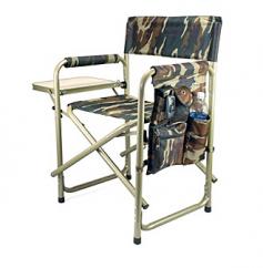 The Sports Chair by Picnic Time is the ultimate spectator chair! It's a lightweight, portable folding chair with a sturdy aluminum frame that has an adjustable shoulder strap for easy carrying. If you prefer not to use the shoulder strap, the chair also has two sturdy webbing handles that come into view when the chair is folded. The extra-wide seat (19.5") is made of durable 600D polyester with padding for extra comfort. The armrests are also padded for optimal comfort. On the side of the chair is a 600D polyester accessories panel that includes a variety of pockets to hold such items as your cell phone, sunglasses, magazines, or a scorekeeper's pad. It also includes an insulated bottled beverage pouch and a zippered security pocket to keep valuables out of plain view. A convenient side table folds out to hold food or drinks (up to 10 lbs.). Maximum weight capacity for the chair is 300 lbs. The Sports Chair makes a perfect gift for those who enjoy spectator sports, RVing, and camping. Includes: 1 detachable polyester armrest caddy with a variety of storage pockets designed to hold the accessories you use most