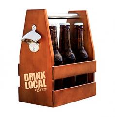 Mix, match and carry your favorite local brews in style with this Cathy's Concepts beer carrier. PRODUCT FEATURES Durable wooden carrier makes transporting a breeze. Stainless steel handle provides a firm grip. Drink Local Brew text adds a fun touch. Built-in bottle opener lends convenience. PRODUCT CONSTRUCTION & CARE Wood, stainless steel Wipe clean PRODUCT DETAILS 6-bottle capacity Model no. DLB-2290 Promotional offers available online at Kohls.com may vary from those offered in Kohl's stores. Size: One Size. Color: Brown. Gender: Unisex. Age Group: Adult. Material: Stainless Steel/Wood.