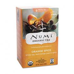 Manufacturer: Numi. Pack of 16. Moonlight Spice white tea balances citrus notes of orange, schizandra berries, and Dry Desert Lime. White tea is the least oxidized and processed of all teas. This blend of all-natural, organic ingredients includes premium Organic White Pai Mu Tan tea, orange peel, citrus, and spice for an authentic cup without oils or flavorings. Orange spice tea is caffeine-free and contains 100 percent real ingredients. Individually wrapped tea bags are biodegradable. Customers also search for: NUMI Organic Tea, Break Room Refreshments, Supplies, Breakroom, Teas, Moonlight Spice White Tea, Discount NUMI Organic Tea White Tea, Organic, 16 Bags/Box, Orange Spice, Buy NUMI Organic Tea White Tea, Organic, 16 Bags/Box, Orange Spice, Wholesale NUMI Organic Tea White Tea, Organic, 16 Bags/Box, Orange Spice, 680692102406, 10240, Tea. No returns.