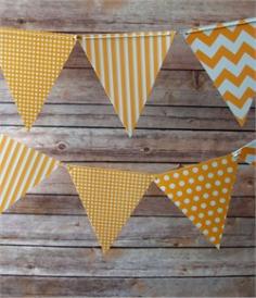 Flag bunting banners have been popular and trending for parties, weddings, indoor and outdoor decoration for a period of time now. These great decorations are here to stay and will make a great decorating item for any occasion. This is our mix orange pattern triangle pennant banner which includes 4 designs in this banner set. In this set you will receive 12 triangle flag bunting banners which are pre- strung, so all you have to do is take it out of the package and it's ready for hanging. The designs included in this banner set are: orange Chevron pattern, orange Polka Dot pattern, orange Stripe pattern, and orange Checker pattern flags which are pre-strung on a matching color twine. Patterns are printed on both sides of each triangle pennant. Product Specifications: Pennant Count: 12 Pennants Pennant Patterns: 3 Chevron, 3 Polka Dot, 3 Stripe, 3 Checker Twine Length: 11 Feet Triangle Pennant Dimensions: 7.5W x 8L We also offer great variety of matching paper decorations for your event, please view some of our other decorations: round paper lanterns, paper straws, tissue paper pom poms.