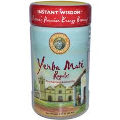 Wisdom Natural Organic Yerba Mate Royale Tea Description: Naturally Sweet and Calorie Free Yerba Mate Royale Organic Nature's Premier Energy Beverage Wisdom of the Ancients blends the traditions of native wisdom and the standards of modern science in our line of flavorful, health-promoting teas from around the world. Wisdom of the Ancients promises only the finest herbs that are wildcrafted, family farmed or estate grown. We have abided by fair trade and fair wage principles for more than 25 years. There is no better feeling than the comfort of family and friends. In South American yerba mate is just that, part family and good friend. Interwined in daily life, yerba mate is a nutritious source of energy, mental alertness and good health. With less caffeine than coffee or black tea, yerba mate energizes with nutrition by providing 196 active compounds including vitamins, minerals and more antioxidants than green tea. This non-jittery boost of energy and nutrition makes yerba mate nature's premier energy beverage for body and mind. And with yerba mate royale's unique taste that includes the naturally sweet herb stevia, it's sure to quickly enter your circle of family and friends. Free Of GMO (genetically modified organisms) Disclaimer These statements have not been evaluated by the FDA. These products are not intended to diagnose, treat, cure, or prevent any disease.
