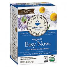 Organic Easy Now&Reg; Is A Natural Herbal Nervine That Eases Tension And Stress* Chamomile, Lavender And Passionflower Form The Basis For Numerous Traditional European Teas For Mild Nervous Restlessness. The Use Of These Herbs For Restlessness Is Supported By Clinical Data. There Is Also Evidence That Combinations Of Like-Acting Relaxant Herbs Are More Effective Than Taking The Single Herbs Alone* About Traditional Medicinals&Reg; In Early 1974, Three Young Friends Started Traditional Medicinals&Reg; In The Back Store Room Of A Small Herb Shop Along The Russian River In Northern California. The Company Was Founded With The Intention Of Providing Herbal Teas For Self Care, While Preserving The Knowledge And Herbal Formulas Of Traditional Herbal Medicine (Thm). At The Time, Traditional Herbal Tea Infusions Had All But Faded Away In The United States. And Never Before Had These Reliable Formulas Been Available In Convenient Tea Bags. Over The Decades That Followed, The Company Introduced Millions Of Health Conscious Consumers To Traditional Herbal Tea Formulas And The Concepts Of Thm. These Reliable Natural Teas Were Well Received And Traditional Medicinals&Reg; Has Grown Dramatically. Well Over A Billion Cups Of Tea Have Been Produced At Our Beautiful Country Facility And Some Products Like Organic Smooth Move&Reg;, Organic Throat Coat&Reg; And Organic Mother's Milk&Reg; Have Become Mainstream And Can Be Found In Supermarkets And Drug Stores Throughout North America. Additionally, Our Product Offerings Have Expanded To Include Some Of Our Best Selling Tea Formulas In Other Forms Such As Pastilles, Syrups And Capsules. From Our Simple Beginnings We Have Been Able To Share The Wonder Of Herbs And Pass Along The Knowledge Contained In The Great Systems Of Traditional Herbal Medicine. To This We Have Added Clinical Testing And Scientific Understanding, As Well As Sophisticated Processes To Ensure You Reliable Products. So, While Our Business Has Grown And Evolved, We Remain Rooted In The Serious And Spirited Commitment With Which We Began Over Thirty Years Ago. Traditional Medicinals&Reg; Offers Herbal Dietary Supplements, Natural Health Products, Otc Medicines And Traditional Herbal Medicinal Products For The Global Market * This Product Is Not Intended To Diagnose, Treat, Cure Or Prevent Any Disease. " Eases Tension And Stress* Fair Trade Certified&Trade; The Highest Quality, Pharmacopoeial Grade Herbs Traditional Medicinals&Reg;, Founded In 1974 - A Socially Responsible, Employee Owned, Solar Powered Tea Company.