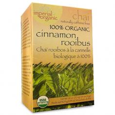 Uncle Lee's Imperial Organic Cinnamon Rooibus Chai Tea Description: Naturally Caffeine Free 100% USDA Organic Introducing our new line of teas - Imperial Organic. What does imperial mean? It means royal quality of organic degree in teas available today. With spices from around the world Imperial Organic's Cinnamon Rooibos Chai is a delicious experience. A special cinnamon-rich recipe originating from India we blend these exotic spices with rooibos to create a 100% organic and naturally caffeine-free tea. The spicy blends in chai teas are great hot or cold. Add fresh milk or soymilk for a delicious traditional cup of chai tea. Certified organic and kosher every batch is carefully hand inspected to ensure goodness and purity. Taste the Uncle Lee's difference! Free Of Caffeine. Disclaimer These statements have not been evaluated by the FDA. These products are not intended to diagnose treat cure or prevent any disease. Product Features: Uncle Lee's Imperial Organic Cinnamon Rooibus Chai Tea Directions Place tea bag into an 8oz. cup. Steep for 4 to 8 minutes in hot water at 80C or 170F. Add sweetener if desired. Organic: YesSize: 18 BAGPack of: 1Product Selling Unit: each