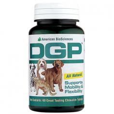 For use in dogs and cats only, DGPhas been specifically formulated to help support a pet's joint mobility and flexibility, DGP may help ease aches and discomfort caused by daily exercise, activity and training, Developed by master herbalists and scientists in Australia, this unique blend of high quality ingredients helps maintain mobility as they age, Disclaimer: These statements have not been evaluated by the FDA, These products are not intended to diagnose, treat, cure, or prevent any disease, All Natural, Supports Mobility and Flexibility, Great Tasting Chewable Tablets, New and Improved, Directions for daily use:, Under 15 bls 1/2 tablet, 15-30 lbs 1 tablet, 31-60 lbs 2 tablets, 61-90 lbs 3 tablets, 91-120 lbs 4 tablets, Supplement Facts:, Servings per Container: 60, Marine Collagen Extract: 300 mg Amount Per Serving, Boswellia Extract: 30 mg Amount Per Serving, Corydalis Root: 25 mg Amount Per Serving, Wheat Grass: 20 mg Amount Per Serving, Turmeric: 15 mg Amount Per Serving, Feverfew Extract: 6 mg Amount Per Serving, Celery Seed Extract: 3 mg Amount Per Serving, Proprietary Blend Mucopolysaccharide Complex, Malt Extract, Wild Rosella, Capsicum Extract, Aniseed Myrtle, Mountain Pepper: 130 mg Amount Per Serving, Proprietary Enzyme Blend Bromelain 2400 GDU and Papain 6000: 60 mg Amount Per Serving, Other Ingredients: Microcrystalline cellulose, Magnesium Stearate, Natural Beef Extract, Silicon Dioxide, Steraic Acid, Warnings: For animals use only, In case of accidental overdose, contact a health professional, If animal has a clotting, disorder, currently treated with an anti-coagulant or NSAID, use with caution if animal has a renal disorder, If animal's condition does not improve, stop product administration and consult your vet, SKU: NEW3537