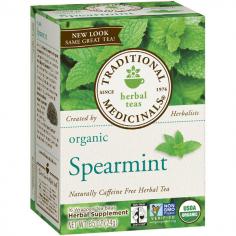 Organic Spearmint Just Herbs Nothing Else No Added Flavors Made With Pharmacopoeial Grade Herbs Every Bag Is Individually Wrapped Fair Trade Certified&Trade; Caffeine Free Herbal Tea Usda Organic Printed On 100% Recycled Paper Board (At Least 55% Verified Post-Consumer Waste) Certified By The California Certified Organic Farmers (Ccof) 100% Organic Ingredients Traditional Medicinals &Reg; Knowledge * Efficacy From The Corners Of The Earth, To The Bottom Of Your Teacup, We're Preserving Tradition And Creating A Sustainable Future. For Over 30 Years We Have Been Making Herbal Teas Blending The Ancient Art Of Traditional Formulating With The Most Modern Methods To Ensure You A Consistently Reliable And Good Tasting Cup. We Know That You Choose To Live As If There Is A Tomorrow, As We Do. That's Why We Purchase Our Herbs And Manufacture Our Teas Sustainable. Whether It's Working With A Cooperative Of Herb Collectors, Supporting Organic Herb Farmers Or Electricity Use, We Believe That Teas That Are Good For You Should Be Good For The Earth. Sustainability * Partnership Fair Trade Organic Spearmint Our Purchase Of Fair Trade Organic Spearmint Leaf Assures That Farmers In Developing Countries Receive A Fair Price For Their Crops, Have Safe Working Conditions And That The Crops Are Grown In Harmony With Nature Without The Use Of Harmful Agrochemicals. Organic Spearmint Is Fair Trade Certified&Reg; By Trans Fair Usa. There Are Two Sources For Our Organic Fair Trade Spearmint In Egypt. One Of Our Sources Is The Sekem Initiative, A Biodynamic&Reg; And Organic Farm That Was Founded In 1977 Northeast Of Cairo. The Sekem Initiative Has Decided To Invest Its Fair Trade Premium In Scholarships Funds And Literacy Programs For All Ages, And Sekem Producers Have Decided To Invest In Better Housing, Sanitation And Health Care Facilities, And Safe, Reliable Transportation. These Sorts Of Basic Infrastructure Improvements Are Vital Throughout Egypt, Where Access To Daily Necessities Can Be Challenging In All Sectors. How Does It Taste? Pleasantly Aromatic And Sweet. In Contrast To Peppermint, Spearmint Does Not Produce A Cooling Sensation. Children Often Find It To Be More Agreeable Than Peppermint. Sealed Fresh Every Tea Bag In This Box Has Been Individually Wrapped And Sealed For Freshness, Ensuring That The Beneficial Components Of The Herb Remain Intact. This Product Is Not Intended To Diagnose, Treat, Cure Or Prevent Any Disease. We Strongly Encourage Recycling Materials Printed On 100% Recycled Paper Board (At Least 55% Verified Post-Consumer Waste) Wrap- Waste Production Awards Program 2009 Winner An Honored Manufacturer Since 1997 For Its Contribution To The California Waste Reduction Traditionalmedicinals.Com