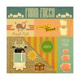 Farm Fresh Organic Products Art Print by elfivetrov. Product size approximately 12 x 12 inches. Available at Art.com. Embrace your Space - your source for high quality fine art posters and prints.