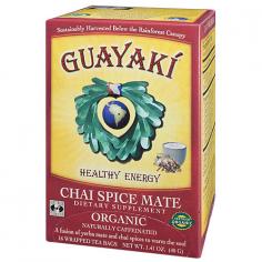 A Spicy-Sweet Yerba Mate Blend Guayaki Chai Spice Mate Is An Invigorating Spicy-Sweet Blend Of Yerba Mate And Chai Spices. Makes A Great Mate Chai Latte! Vitality~Clarity~Well-Being Helps Stimulate Focus & Clarity* Boosts Physical Energy* Aids Elimination* Contains Antioxidants Traditionally Used To Support Weight Loss Programs That Include A Balanced Diet And Exercise* Dietary Supplements In South America, Yerba Mate Has Been Revered For Centuries As The "Drink Of The Gods' And Is Enjoyed Daily For Vitality, Clarity, And Well-Being. Yerba Mate Is Traditionally Used As A Catalyst To Unleash The Powerful Effects Of Other Herbs. A Nourishing, Green Source Of Energy, The Leaves Of The Yerba Mate Tree Deliver A Unique Trio Of Stimulants: Caffeine, Theobromine, And Theophylline As Well As 24 Vitamins And Minerals, 15 Amino Acids, And Abundant Antioxidants. Sustaining And Restoring The Rainforest The Rainforest Canopy Provides Protection For A Stunning Variety Of Native Plant And Animal Species, Including Yerba Mate. Shielded From The Sun, Our Mate Grows Dark, Emerald Green Leaves, Teeming With Nutrients And Flavor. Market Driven Restoration Guayaki's Market-Driven-Restoration&trade; Business Model Directly Links Our Customer's Purchases To Our Partner Farming Communities In The South American Atlantic Rainforests. Guayaki's Partners Sustainably Harvest Organic Yerba Mate From Rainforest Grown Cultivations And Reforestation Projects, Generating A Renewable Income Stream Which Enables These Communities To Improve Their Lives And Restore Their Lands. Usda Organic & Certified Organic By Ccof Fair Trade Federation Member Fair For Life Social & Fair Trade Certified By Imo Ksa Kosher Naturally Caffeinated-Contains The Caffeine Equivalent Of 1/4 Cup Of Coffee. Dear Customers, Our Boxes Are Printed With Vegetable Inks On 100% Recycled Paper With At Least 50% Post-Consumer Waste. Each Individually Wrapped Tea Bag Is Sealed For Freshness, Preserving The Vitality Of The Herbs. Thank You For Supporting Guayaki's Mission To Sustain And Restore The Rainforests Of South America. Thank You For Your Purchase! We Invite You To Enjoy Our Bottled Organic Yerba Mate Drinks In Seven Delicious Flavors. (888) 482-9254 * This Product Is Not Intended To Diagnose, Treat, Cure, Or Prevent Any Disease.