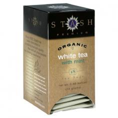 Savor this Organic White Tea with Mint and revel in its pure, refreshing flavors - a lively combination of white tea, mints and a touch of lemongrass. White tea is the least processed of all teas; as a result, it is believed to have even more antioxidants than other teas. The spearmint and peppermint impart a cool, refreshing flavor, and lemongrass adds a bright, lemony note to the tea. Since 1972, Stash has been committed to providing premium quality teas and an unsurpassed tea drinking experience. Stash begins with simply excellent tea leaves from the world's premier tea gardens and all natural botanical ingredients gathered from around the world. Meticulous blending and tasting of every tea ensures you will enjoy full flavor in every cup. Organic farming maintains ecological harmony, leaving a legacy of clean foods and healthy soil. It embraces the use of natural fertilizers, crop rotation, and other safe and natural methods. Stash Premium Organic Teas were created to meet the growing demand for organic products. we searched many years for premium quality organic teas and herbs that would meet our exacting standards. We've chosen popular tea flavors for consumers who want an organic choice. We're sure you'll agree that these teas are wonderfully flavorful. We invite you to join us in a soothing cup.