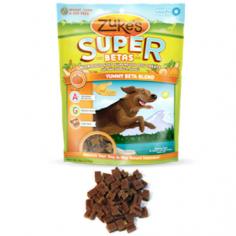 Give your precious pup a yummy and nutritious meal with this beta blend from Zuke's. These dental bones come in a variety of fruit flavors that are healthy and packed with yummy dental goodness. Brand: Zukes Flavor: Yummy betas, berry or greens Size: Six (6) ounces Quantity: One (1) Size of animal intended for: All Ingredients: Ground Oats, Tapioca, Beets, Vegetable Glycerin, Cranberries, Blueberries, Gelatin, Molasses, Raspberries, Blackberries, Cherries, Sunflower Oil, Natural Vegetable Flavor, Phosphoric Acid, Sorbic Acid (a preservative), Rosemary, Turmeric, Cinnamon, Citric Acid, Mixed Tocopherols. We cannot accept returns on this product. Due to manufacturer packaging changes, product packaging may vary from image shown.