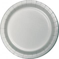 Color coordinate your party with colorful plates. These Dinner Plates (24 count) are great for birthdays picnics or weddings. Look for matching napkins and cups (sold separately). Size: 9. Material: Paper. Care instructions: Disposable. Color: Silver.