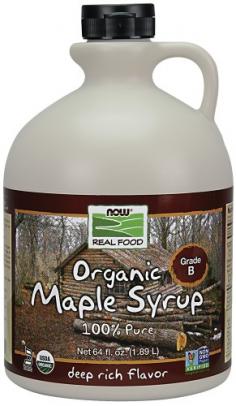 100% Pure Certified Organic Grade B - KosherMaple Syrup is distilled from the sap of Sugar Maple Trees in springtime. It takes 40 gallons of pure sap to make one gallon of pure syrup. A good Sugar Maple Tree is able to produce 1 to 2 quarts of pure maple syrup each season. 100% Pure, Grade B Organic Maple Syrup. This syrup is organically grown in New England and certified by OCIA. Grade B Maple Syrup has a deeper, richer flavor than dark, medium or light grade A syrup.