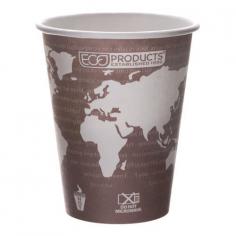 Hot drink cups offer a PLA inner lining to ensure a leakproof seal without the use of conventional plastic. Lining is made of a plant-based resin. Smooth rolled rim ensures comfortable use and a secure lid fit. The exterior design features a map of the world with the land masses in white. Cups are made from renewable resources including paper; and with an inner lining made with Ingeo biopolymer; a natural plastic made from corn. BPI certification verifies that environmental claims have been validated by an objective organization. Paper hot cups are not recommended for microwaves.