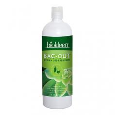 Biokleen Bac-Out Stain & Odor Eliminator - 32 oz. (1 QT) 946 ml Biokleen Bac-Out Stain & Odor Eliminator with Live Enzyme Cultures: It seems everyone has a Bac-Out story. Bac-Out's live enzyme-producing cultures attack pet, food, and beverage stains, organic waste, and odor until they are gone, digesting them back to nature, safely and naturally. Bac-Out is safe to use around children and pets, even birds. Lime Peel Extract cleaning power Destroys the toughest odors so they are gone for good Excellent for mold and mildew Preferred by commercial carpet cleaners nationwide Biokleen manufactures natural, non-toxic cleaning products for your home or business. Formulated with exceptional quality and value that will provide you with great results while not causing any negative effects to you or the environment. Biokleen products are biodegradable with no harsh fumes and is gentle enough for sensitive skin. Biokleen is proud to be a TreeHugger Best of Green 2010 Award winner for Best Cleaning Product! Biokleen. Tough on Dirt, Gentle on the Earth
