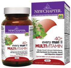 Cultured Whole FoodOrganic herbs and cultured whole-food vitamins & minerals work together to promote optimal health and condition-specific benefits - not just address nutrient deficiencies. Men 40+Every Man II is an organic whole-food multivitamin formulated specifically for the needs of men 40+.Prostate HealthSupercriticial saw palmetto, nettle root, and pumpkin seed oil, work together to promote overall prostate health and normal urine flow. Heart & Eye HealthWhole Food B-Vitamin complex and whole foods like organic oregano support heart and eye health. ConvenientNew three-a-day formula is easy-to-take, easy-to-digest, and can be taken anytime - even on an empty stomach!