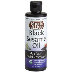 With its rich and creamy aromatic flavor, our Black Sesame Oil is sure to delight your senses and nourish your body, mind and spirit. Black sesame oil has one of the richest antioxidant contents among plant oils and has been used in the ancient Indian Ayurvedic tradition for thousands of years for health treatments of the body, oil pulling and therapeutic massage. Black sesame oil is anti-fungal, anti-bacterial, anti-viral, and also anti-inflammatory.