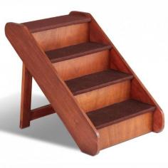 Convenient wooden pet stairs Durable wooden construction with rich walnut finish Safety side rails for confident and safe use Easy-to-fold design lies flat for convenient storage Choose from available size options Overall dimensions: 24L x 16W x 20H in. (Large); 30 x 19W x 25H in. (X-Large)Stair tread dimensions: 15W x 6D & 4.75 in. apart (Large); 18W x 7.5D & 6 in. apart (X-Large). Help your pet reach new heights with the Solvit PupSTEP Wood Stairs. Constructed from durable wood these handy pet stairs feature a tasteful rich walnut finish that helps them blend to your home. The multi-step design is ideal for indoor use and features side rails for safe and confident climbing up and down. For convenient storage the stairs fold flat. Choose from a variety of size options for the stairs that best serve your pet's needs. About Solvit Products At Solvit the motto is No pet left behind. Offering a full line of ramps stairs strollers bicycle baskets trailers and other travel and mobility products Solvit considers the comfort of your four-legged friends. Your pets can travel with you with style and ease. Solvit products are designed to make life more comfortable and enjoyable for pets and their owners alike. Size: Large.