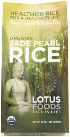 Lotus Foods rice are selected for superior taste, fast and easy cooking, and nutritional value. Partnered in fair trade with small family farmers to preserve local biodiversity and grow rice more sustainably. This means more healthy rice choices for you and your family, a cleaner environment, and improved quality of life for farmers. Better For YouDelicious and nutritious Jade Pearl Rice is an organically grown sushi-style rice infused with wild-crafted bamboo extract made from the Moso bamboo species that flourishes in the virgin forests of Changde, China. Bamboo extract is a rich source of chlorophyll and an up-and-coming superfood. When cooked, Jade Pearl Rice produces the aroma of a bamboo forest, a light vanilla taste, and an explosion of health-giving nutrients. Better For PeopleLotis Foods' rice is grown on family farms in northeast China. Organic methods help preserve the region's fertile soils. The bamboo extract is infused into the rice in artisanal batches, guaranteeing better control and superior quality. Better For the PlanetLotus Foods is ramping up their commitment to support farmers who are adopting practices that go beyond organic. Using the System of Rice Intensification or SRI, they can improve their yields and incomes with less water, seed and agrochemicals. Look for the More Crop Per Drop icon on the front of the retail bags that has been grown using water-saving SRI practices.
