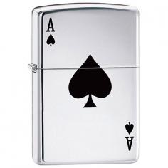 Not for sale to persons under the age of 18. By placing an order for this product, you declare that you are 18 years of age or over. This item must be used responsibly and appropriately. The Zippo Lucky Ace lighter is drop dead gorgeous lighter from the masters of mega cool - the timeless Zippo! In a cool high polish chrome finish, it features a stylish Ace of Spades motif. Like all Zippo windproof lighters, it features the characteristic flip-top on a rectangular case and oozes classic style every time you light up. Much more stylish than a boring old disposable lighter. Comes with the Zippo Cigarette Lighter Lifetime Guarantee. NB: Lighter is shipped without fuel..