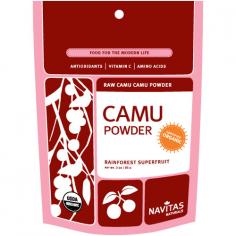 Camu Camu is a low-growing shrub found throughout the river corridors of the Amazon rainforest of Peru and Brazil. This bag contains 100% pure camu camu powder that is certified organic, vegan and raw. Camu Camu is most famous for its mega-C content, containing 30 to 60 times more vitamin C than an orange. In addition, it contains beta-carotene, potassium and many amino acids. This organic camu camu powder is low temperature processed and has a sweet and sour flavor. If can be easily added to smoothies, drinks, desserts and many other foods. The mission of Navitas Naturals is to provide premium organic superfoods that increase energy and enhance health. The products are of the highest quality, sourced directly from farmers, cultivated sustainably and in accordance with fair trade practices.