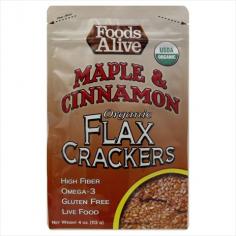 Nature's Perfect Health FoodEnjoy these flax crackers right from the bag, on salads, as bread, or with your favorite dips & spreads! Foods Alive is a family owned company dedicated to a healthy organic whole food lifestyle. Just like you, they care deeply about the foods they eat, this is why they use only the highest quality Organic, Vegan, & Gluten Free ingredients in all of their flax crackers to give you a healthy snack that also tastes great! They start by soaking high quality organic golden flax in water; this starts the seeds germination process and also helps break down the hard outer shell so the flaxseeds can be easily chewed. They gently dehydrate the crackers at a very low temperature to preserve the vital living enzymes and nutrition. Many studies have shown that diets high in Dietary Fiber and Omega-3 EFA's (both found abundantly in flaxseed) may help control or prevent: Cholesterol Blood Pressure Heart Disease Constipation Diarrhea. And this is only the tip of the flaxburg!