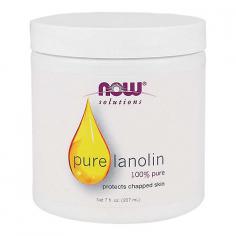 Protects Chapped Skin Contains No Added Color 2 Gluten-Free Condition: Skin in need of protection from wind burn and environmental factors. Solution: Pure Lanolin is a powerful, natural moisturizer that can promote the smoothness and translucency associated with healthy, youthful skin. Derived from the wool of sheep, lanolin is remarkably close to our own natural skin oils. Its thickness has been compared to petroleum jelly, but lanolin is a natural alternative that has more moisturizing properties and is similar to our own skin lipids. It is perfect for use on very dry, rough or chapped skin. NOW 100% Pure Lanolin is solid in its natural state.