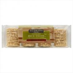 All natural snack crackers. Baked to perfection Sesmark Rice Thins combine rice flour with other natural and wholesome ingredients and savory seasonings. Our gluten free products are routinely tested using the ELISA method to ensure there is less than 20 parts per million gluten. 100% whole grain. Features Item Weight: 3.5 oz (100 g) Pack of 12 Gluten free Ingredients Brown Rice Expeller Pressed Safflower Oil Salt Rosemary Extract.