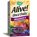 Nature's Way Alive Once Daily Women s Ultra Potency Multivitamin and Whole Food Energizer is the most complete once daily multi vitamin for Women, with 26 Fruits and Vegetables, 23 Vitamins and Minerals, 14 Green Foods, 12 Organic Mushrooms, and 12 Digestive Enzymes. Nature's Way Alive Ultra Potency Once Daily Women s Multi Vitamin and Whole Food Energizer is nutrition you can feel with more energizing nutrients from more natural sources than other multi vitamin brands.