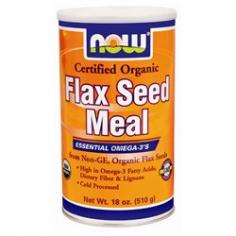 NOW Foods Organic Golden Flax Seed Meal Organic Non-GE - 18 oz. Now Foods Organic Flax Meal seeds are thought to have originated in the ancient Middle East during biblical times. Now Foods Organic Flax Meal Seeds are an important source of polyunsatured fatty acids, including Omega-3, plus Magnesium, Zinc and dietary fiber. Flax oil from flax seeds is the richest known source of linolenic acid. Flax Oil contains protein, mucilage, phytosterols and lignans, which are naturally included at 100 times the level of the next best source, wheat bran. Whether brown or golden in color, NOW's Flax seeds are from the same genus and species called Linum usitatissimum. According to the Flax Council of Canada, these northern grown plants are grown in different soil conditions and produce seeds with small differences in nutritional value. The Golden variety may have slightly higher fat as well as higher fiber content. Many customers have also remarked on the milder flavor of the Golden variety, which is usually preferred for bread making and other baked goods. Of the 38-42% total naturally occurring fat in Flax seed, an average of 18% is Omega 3 in the form of Alpha Linolenic acid. Contrary to what is found in most seeds, Alpha Linolenic acid is the predominant unsaturated fatty acid found in Flax seed. Linoleic acid, which belongs to the Omega 6 family, is the predominant unsaturated fatty acid in most other seeds like safflower, sunflower, corn and sesame. Flax seed contains between 24-38% total fibers. The Golden variety contains up to 8 grams of fiber per two tablespoon serving. These seeds contain a healthy blend of both crude and soluble fiber. Flax seed are not only a rich source of Omega 3 fatty acids and fiber, but also contain up to 23% protein. These marvelous seeds have also been researched to be the richest source of Plant Lignans known.