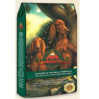 Pinnacle Chicken and Oatmeal Dry Dog Food Pinnacle Chicken and Oatmeal provides your dog natural sources of protein, essential in building your dog's strong muscles. Oats, quinoa and potatoes are a great source of complex carbohydrates, giving your dog much needed energy. Rich in Omega 6 and 3 fatty acids, Chicken and Oatmeal formula promotes a healthy immune system. An assortment of vegetables and nutrients are provided to help strengthen your dog's optimal health and vitality. And since it tastes great, your dog will love it, too. Features: For all adult dogs Chicken Meal is the first ingredient Made with mixed vegetables Three sources of protein Omega Fatty acids for a healthy immune system Carbohydrates for energy Promotes optimal health and vitality Made in the USA Item Specifications: Flavor: Chicken and Oatmeal Guaranteed Analysis: Crude Protein: min 25.0% Crude Fat: min 15.0% Crude Fiber: max 5.0% Moisture: max 10.0% Omega-6 Fatty Acids: min 3.84% Omega-3 Fatty Acids: min 0.34% Ingredients: Chicken Meal, Chicken, Oatmeal, Tomato Pomace, Potatoes, Chicken Fat (Preserved with Mixed Tocopherols and Citric Acid), Organic Quinoa Seed Meal, Cottage Cheese, Dried Egg Product, Lecithin, Dehydrated Carrots, Dehydrated Red Bell Peppers, Dehydrated Green Bell Peppers, Dehydrated Broccoli, Dehydrated Peas, Dehydrated Tomatoes, Dehydrated Celery, Dehydrated Spinach, Dehydrated Parsley, Dehydrated Garlic, Vitamins (Choline Chloride, a-Tocopherol Acetate (Source of Vitamin E), Niacin, Calcium Pantothenate, Vitamin A Supplement, Ascorbic Acid (Source of Vitamin C), Pyridoxine Hydrochloride (Source of Vitamin B6), Thiamine Mononitrate (Source of Vitamin B1), Riboflavin Supplement, Vitamin B12 Supplement, Vitamin D3 Supplement, Biotin, Folic Acid), Minerals (Zinc Sulfate, Zinc Amino Acid Chelate, Ferrous Sulfate, Iron Amino Acid Chelate, Manganous Sulfate, Manganese Amino Acid Chelate, Copper Sulfate, Copper Amino Acid Chelate, Sodium Selenite, Calcium Iodate), Rosemary Extract, Sage Extract, Pineapple Stem (Source of Bromelain), Papain, Dried Bacillus Subtilis Fermenation Product, Dried Aspergillus Oryzae Fermenation Product