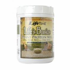 LifeTime Vitamins Life's Basic Plant Protein Vanilla 18.6 oz. Life Time Vitamins Life's Basics Plant Protein Vanilla is made with Pea, Hemp, Rice and Chia Seed, providing a complete protein rich in Omegas 3, 6 and 9. LifeTime Basic Plant Protein provides a complete range of amino acids (complete protein) by combining pea protein isolates, organic Manitoba Harvest hemp protein powder, concentrated rice protein and chia seed powder. This unique vegan combination is rich in energy super food sources of amino acids, essential fatty acids, and fiber. Life's Basic Plant Protein is great as an energy boosting protein source for everyday use. LifeTime Life's Basics Plant Protein: Provides complete protein from yellow pea protein isolates, hemp, rice and chia. Is rich in EFA's, amino acids and fiber. Can be utilized as a high performance vegetarian superfood protein powder. Is a low glycemic index product and is suitable for diabetics. Lifetime Products are manufactured to meet strict quality control standards and formulated using only quality industry acceptable materials. Life's Basic Plant Protein does not contain yeast, corn, soy, gluten, wheat, milk, egg, whey or any artificial ingredients or preservatives. Today more than ever, you are conscious of the quality of the products you purchase for yourself and your family. When it comes to proper nutrition, your decisions have great impact on something very sacred - your quality of life. As you choose the LifeTime brand, you are guaranteed to have purchased a premium formula that your family can trust. That's why since 1988, LifeTime has continued on its mission to manufacture products with the highest quality and without compromise. LifeTime Vitamins is actively involved in the trends that affect consumers. As the nutraceutical industry continues to advance, they strive to enhance their competitive edge by refining the products they offer to the marketplace.