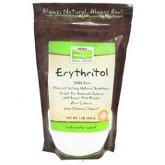 Erythritol is a naturally-occurring sugar alcohol derived from a corn source and is naturally found in small amounts in various plants, fruits and fungi, including mushrooms. It contains virtually no calories (95% less calories than table sugar), has a low glycemic impact, and doesnt contribute to tooth decay. Basically all the bad things about sugar are absent in Erythritol, yet it tastes just like sugar and is about 70% as sweet. NOW Real Food Erythritol has a clean, sweet taste and is the perfect natural substitute for sugar in many applications. Theres really no need to use refined table sugar ever again. Because you are what you eat, NOW Real Food has been committed to providing delicious, healthy, natural and organic foods since 1968. We're independent, family owned, and proud of it. Keep it natural. Keep it real.