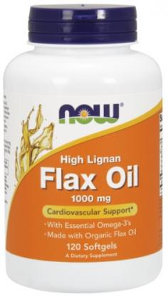 Now High Lignan Flax Seed Oil is an optimal dietary supplement that is an excellent vegetarian source of Omega-3 acids, which support the metabolism of essential fatty acids. It also supplies high levels of lignans, phytochemicals that are structurally related to estrogen. Each serving may also provide the following naturally occuring amounts of polyunsaturated fats and monounsaturated fats: Linolenic Acid (Omega-3) 1,650 mg (55%), Linoleic Acid (Omega-420 mg (14%), Oleic Acid (Omega-9) 570 mg (19%).