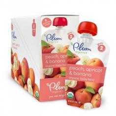 Building on the core value of healthy eating for life, Plum Organics has created Second Blends (6+ months), a line of 100% pure fruit and vegetable blends that are perfect to graduating your baby to a mix of flavors and simple blends to continue to develop baby's palate. Using only organic fruit and vegetables, the gently cooked blends are naturally preserved in a convenient, resealable pouch that's perfect for flexible portions. The Plum Organics Baby Food Peach, Apricot & Banana Ingredients: Organic Peaches Organic Bananas Organic Apricots Citric Acid Plum Organics uses the finest organic ingredients in its organic baby food products. All products are slowly cooked to retain a rich mix of flavors, colors and textures. Plum Organics offers healthy and appealing organic foods for babies, toddlers and children. At Plum Organics, we believe the joy of eating starts with the very first spoonful. Introducing babies to real food with delightful tastes and pure ingredients as early as possible can create a foundation for a lifetime of healthy eating. Our foods are cooked just the right amount compared to other processing methods to retain nutrients and our recipes are culinary-inspired to help parents nourish their little ones with yummy, nutritious foods. Our innovative shelf stable pouch retains the freshness, flavor and nutrients of the purees and offers easy feeding with a convenient, portable and resealable no mess solution for parents. Our products are certified organic, nutrient rich, free of high fructose corn syrup, trans fats, and artificial ingredients and use BPA-free packaging.