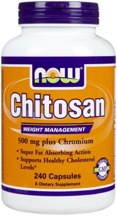 NOW Foods Chitosan & Chromium CapsChitosan is a dietary fiber derived from the shells of crustaceans that has been shown in non-clinical studies to bind to fat and cholesterol in the digestive tract. NOW Chitosan contains LipoSan ULTRA, a patented high-density form of Chitosan that binds up to five times more fat than conventional Chitosan according to laboratory testing. A published clinical study has demonstrated that LipoSan ULTRA, taken as directed, may aid in the support of healthy body weight and serum cholesterol levels already within the normal range. NOW has also included Chromium in this formula. Chromium is an essential trace mineral that works with insulin to support healthy blood glucose levels and plays an important role in the proper utilization of protein, fat and carbohydrates.