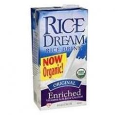 Rice Dream Organic Rice Drink, Original Enriched, .A Whole New Way to Dream. Non-dairy drinkers, reach confidently for delicious, Organic Rice Dream Enriched Original Rice Drink. It's full of refreshment and nutrition while being dairy free, soy free, and low in fat. It pours on the flavor without cholesterol, but with plenty of Calcium and Vitamin D.So you can Dream all you want - about cereal, smoothies, recipes, or just a cold, satisfying glassful. Finally, news that's easy, very easy to digest! About this Box. This shelf-stable packaging protects flavor, nutritional value and maintains freshness and quality without preservatives or refrigeration! And it stores conveniently in your pantry, unopened up to one year!