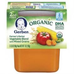 GERBER&reg; SmartNourish&trade; is a smart choice for feeding your baby. GERBER&reg; SmartNourish&trade; is the new version of GERBERs DHA Purees. SmartNourish&trade; purees now have DHA, Choline, and Vitamin E. Many of the items are even Organic. All items come in convenient plastic packaging. The Gerber 2-Pack 2nd Foods Organic DHA Baby Food 3.5 oz. - Farmer Vegetable (Case of 8)features: 18 mg DHA and 25 mg Choline per serving to help support brain & eye development. SmartNourish&trade; purees also provide an excellent source of either vitamin A (from beta carotene) or vitamin C, and vitamin E; powerful antioxidants that help support babys natural defense system. DHA and Choline help support healthy brain & eye development. DHA and Choline help support healthy brain & eye development. Antioxidant Vitamin A helps support a healthy immune system. Antioxidant Vitamin C, helps support a healthy defense system. Made with 100% natural fruits & vegetables and other wholesome ingredients GERBER purees contain no added refined sugar, salt, or starch.