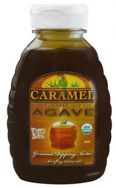 Organic Caramel Agave Nectar by FunFresh 8 oz Liquid Organic Caramel Agave Nectar Caramel Agave Gourmet Dipping Nectar contains Organic Rice milk for a decadent creamy taste. Agave nectar contains inulins has a low glycemic index and releases energy gradually. Caramel Agave Gourmet Dipping Nectar contains no added sugar corn syrup artificial sweeteners preservatives water or thickening agents. Ingredients may settle shake before using. Size 8oz Directions Use alone or Mix 1 Tbs. with 6oz milk coffee cocoa or non dairy beverage of your choice. Pour directly on ice cream or non dairy dessert. Use for dipping apples or marshmallows can be used for cooking and baking. Serving Size 1 tbsp Ingredients Amount per serving Daily Value + Ingredients Organic Blue Agave (Agave tequilana) Organic Rice Milk Powder and Organic Flavors Key to Ingredients Daily Value not established. + Percent Daily Value is based on a 2 000 calorie diet.