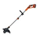 Be the Envy of the Neighborhood with the Battery Powered String TrimmerBoasting a PowerCommand dial, the Black Decker 36V Lithium String Trimmer gives you a max power option to tackle super-thick weeds and a max runtime option to increase battery life. The trimmer easily converts from trimmer to edger with a quick turn of the shaft. Its PowerDrive Transmission delivers more power from the motor to the cutting string so you can get the job done in half the time. Plus, it's Automatic Feed Spool system ensures continuous work without bumping and having to stop to adjust the wheel. The Battery Powered String Trimmerhas a light, durable plastic housing for weather-resistant durability. The 36-volt high-performance Lithium-Ion battery has plenty of power-packed performance for large jobs. Automatic, single-line feed provides simple, no-hassle trimming. Weighing only 7.6 lbs, the trimmer is exceptionally maneuverable and portable.