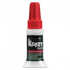 Krazy Glue features a brush-on applicator for excellent surface coverage and hard-to-reach places. Krazy Glue Color Change formula dries clean, but goes on purple to make it easy to see where the instant glue has been applied. Glue delivers an instant bond that stays strong on wood, metal, ceramic, rubber, vinyl, leather and plastic. Krazy Glue Glue & Adhesives part of a large selection of office supplies. Krazy Glue Color Change Formula Instant - 0.18 oz - 1Each is one of many Pourable Glue available through Office Depot. Made by Krazy Glue.