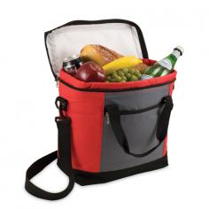 Large insulated shoulder tote with water-resistant liner and front pocket Color: See Options Above Dimensions: 12.6H x 6.3W x 11.8L The Montero cooler tote has a fully-insulated compartment that provides plenty of room for your food and drink items. Take it with you to sporting events, the beach, or on long trips in the car. It can be used for transporting cold items to and from parties, or frozen goods home from the market. A separate zipper pocket on the front exterior provides additional storage. Montero features durable 600D polyester fabric, an insulated water-resistant liner, padded carry handles, an adjustable, detachable shoulder strap, an exterior zipper pocket for extra storage, and 20-can capacity storage capacity. Versatile and stylish, this bag will prove to be the perfect bring-along tote for all your outings.