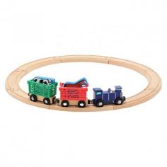 Take your barnyard animals for a train ride with this wooden Melissa & Doug farm train set. Product Features Hitch-and-switch cars can be detached or rearranged Promotes coordination, fine motor skills, color and shape recognition, counting skills and imaginative play Product Details Includes: 2 animals, 3 train pieces & track pieces 9.5H x 12.5W x 2.88D (packaged) Ages 3 years & up Model no. 644 Promotional offers available online at Kohls.com may vary from those offered in Kohl's stores. Size: One Size. Gender: Unisex. Age Group: Kids.
